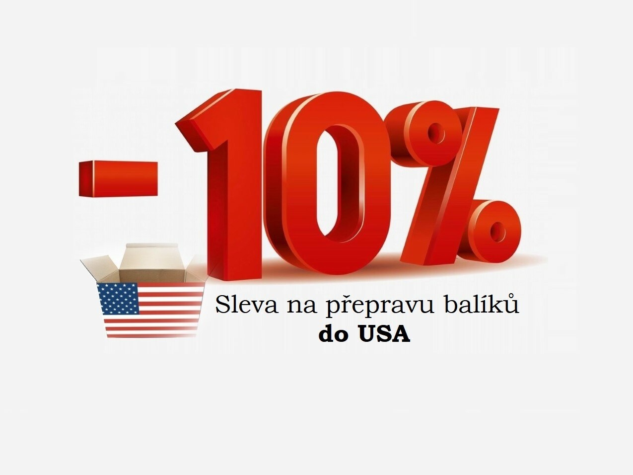 Sleva na balíky do USA 10 %